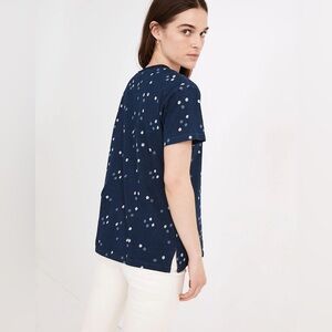 Madewell Softfade Cotton Oversized Tee in Indigo Dot size XS